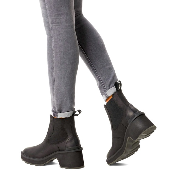 Sorel Shoes - Sorel HI-LINE™ HEEL CHELSEA BOOT | Black Sea Salt | Size: 10 NWT